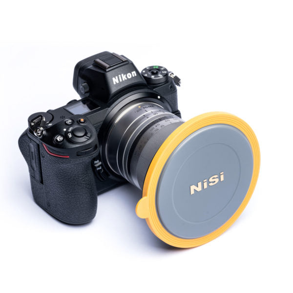 Nikon camera with NiSi Square Night Photography Filter Kit attached for enhanced low-light shooting