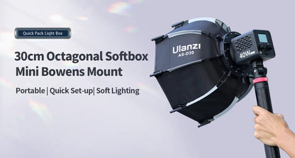 Ulanzi AS-D30 L083GBB1 30cm Mini Octa Softbox for LT023 / Nanlite