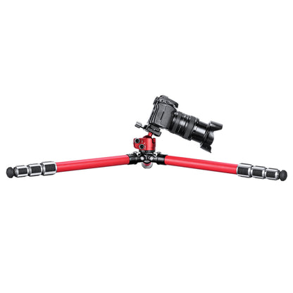 Leofoto LA-324C Athena Series 4 Section Water Resistant Carbon Fibre Tripod with Red LH-40LR (Lever Release) Ball Head