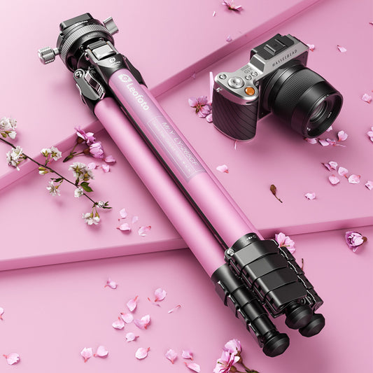 Leofoto LY-265CF-G Mr.Y Series Carbon Fibre Tripod with Inverted Ball Head – Pink