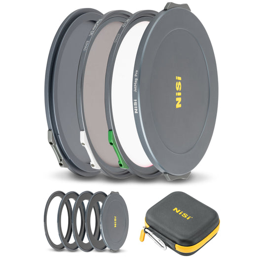 NiSi JetMag Pro Capture Kit 82MAG Magnetic Filter Kit (NC UV, TC CPL, 67mm/72mm/77mm/82mm Adaptors, Two Front Caps, Back Cap, Caddy Pouch)