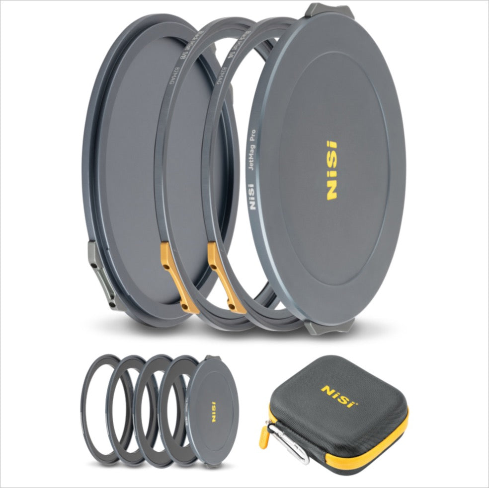 NiSi JetMag Pro Black Mist Kit 82MAG Magnetic Filter Kit (Black Mist 1/4, Black Mist 1/8, 67mm/72mm/77mm/82mm Adaptors, Two Front Caps, Back Cap, Caddy Pouch)