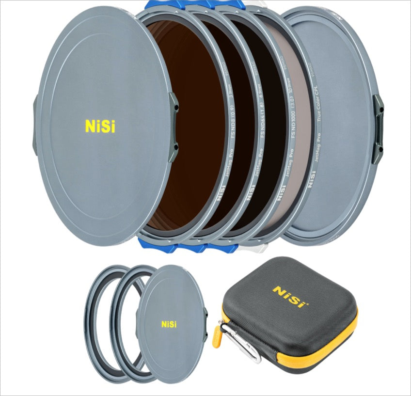 NiSi JetMag Pro Landscape ND Kit 95MAG Magnetic Filter Kit (FS ND 3 Stop, FS ND 6 Stop, FS ND 10 Stop, TC CPL, 86mm/95mm Adaptors, Two Front Caps, Back Cap, Caddy Pouch)