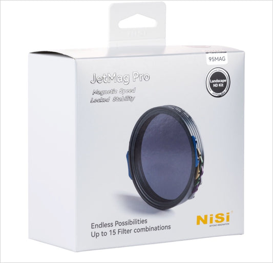 NiSi JetMag Pro Landscape ND Kit 95MAG Magnetic Filter Kit (FS ND 3 Stop, FS ND 6 Stop, FS ND 10 Stop, TC CPL, 86mm/95mm Adaptors, Two Front Caps, Back Cap, Caddy Pouch)