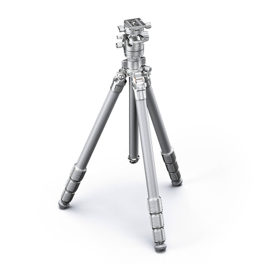 Leofoto LG-284C Silver 4 Section Water Resistant Carbon Fibre Tripod with LH-36R Ball Head