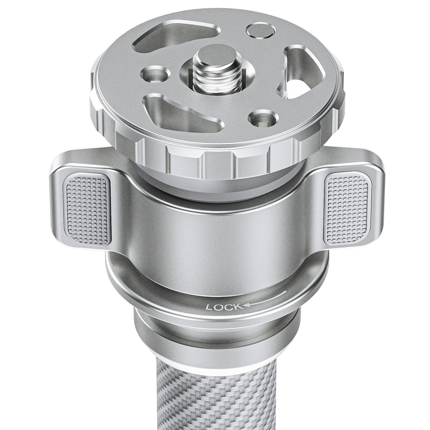 Leofoto LG-284C Silver 4 Section Water Resistant Carbon Fibre Tripod with LH-36R Ball Head