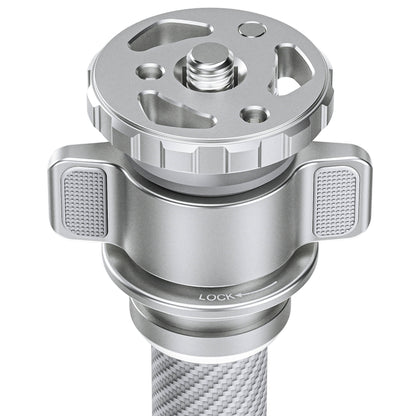 Leofoto LG-284C Silver 4 Section Water Resistant Carbon Fibre Tripod with LH-36R Ball Head