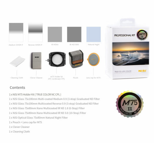 NiSi M75-II Square Filter Kit – Pro ND, GND, CPL & Night Filters