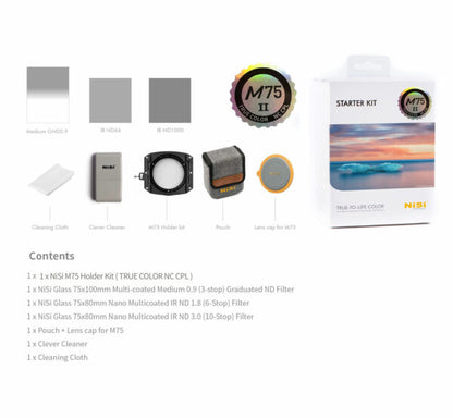 NiSi M75-II Square Filter Kit – Starter ND, GND & CPL Set