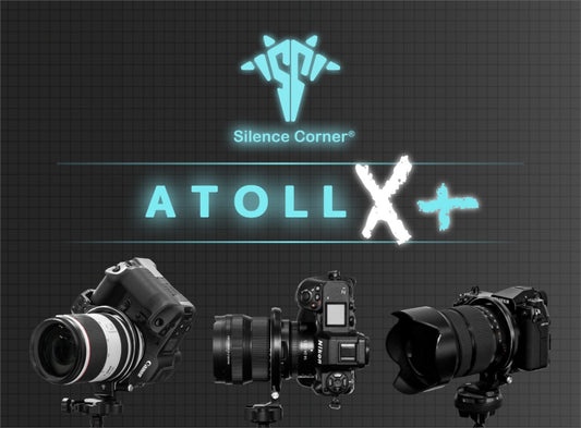Camera Rotation Collar by Silence Corner Atoll showcasing three cameras mounted on tripods
