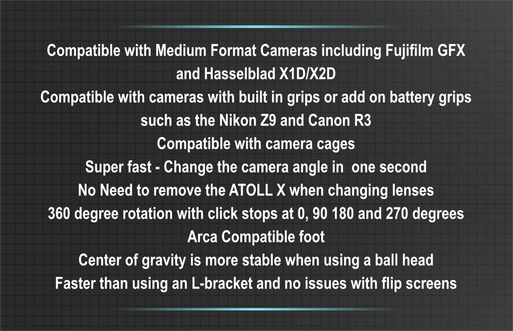 Silence Corner Atoll Camera Rotation Collar for medium format cameras with 360-degree rotation feature