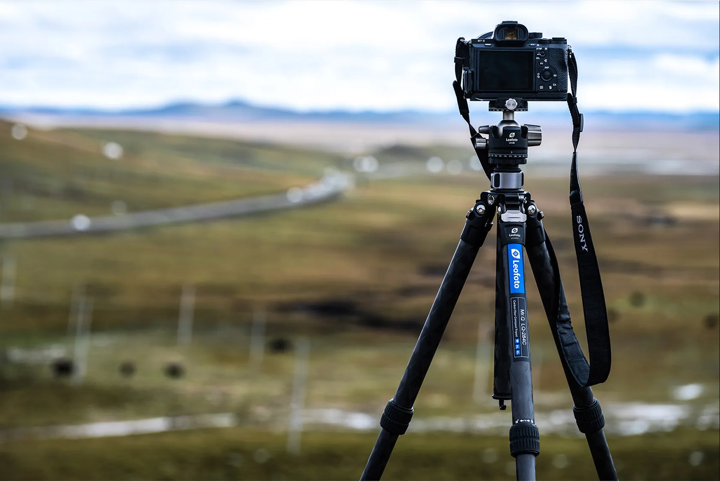 Leofoto LQ-324C Mr.Q Series 4 Section Carbon Fibre Tripod with LH-40LR (Lever Release) Ball Head