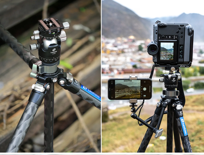 Leofoto LQ-324C Mr.Q Series 4 Section Carbon Fibre Tripod with LH-40LR (Lever Release) Ball Head