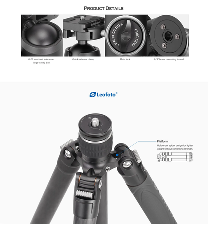 Leofoto LX-254CT Urban Series 4 Section Carbon Fibre Tripod with XB-32 Ball Head