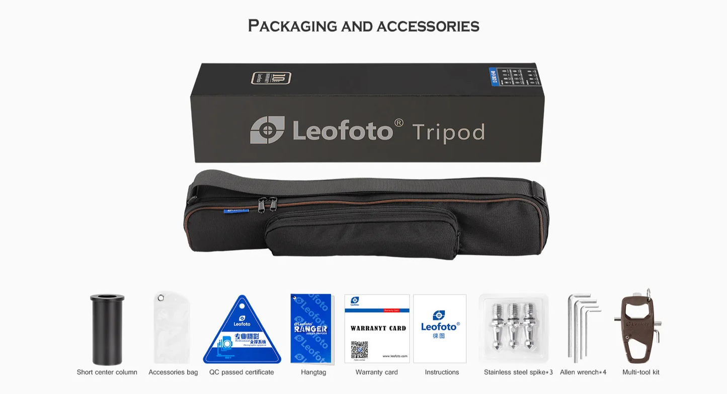Leofoto LX-254CT Urban Series 4 Section Carbon Fibre Tripod with XB-32 Ball Head