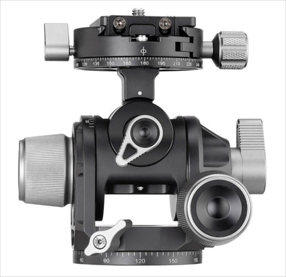Leofoto 3-axis geared tripod head with precise adjustments for professional photography