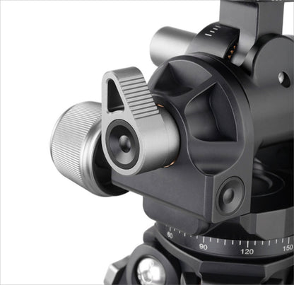 Leofoto 3-axis geared tripod head with precise adjustments for stable photography and videography.