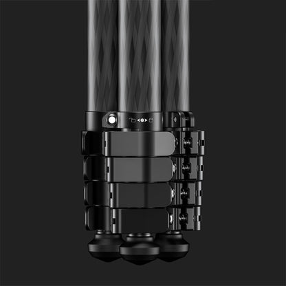 Leofoto lightweight carbon fibre tripod for travel photography with sturdy leg locks and compact design