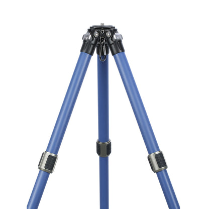 Leofoto LP-324C Poseidon Series water resistant carbon fiber tripod with blue legs for outdoor photography