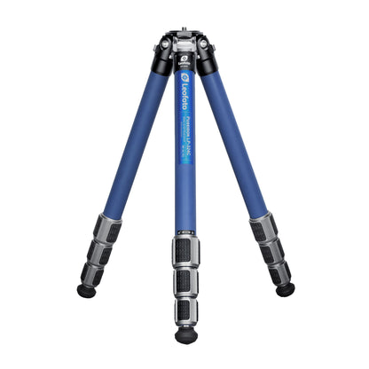 Leofoto LP-324C Poseidon Series water resistant carbon fiber tripod with blue legs and sturdy base