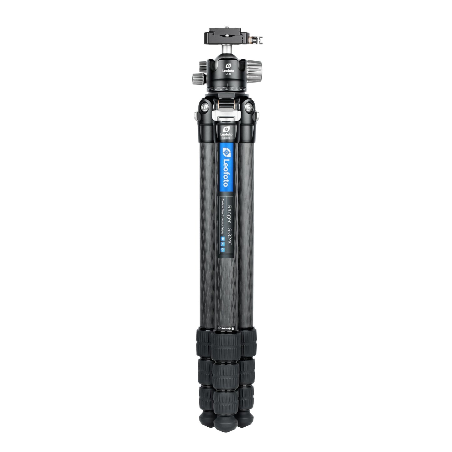 Leofoto LS-324C Ranger Series Tripod in compact design with carbon fiber legs for stability and portability