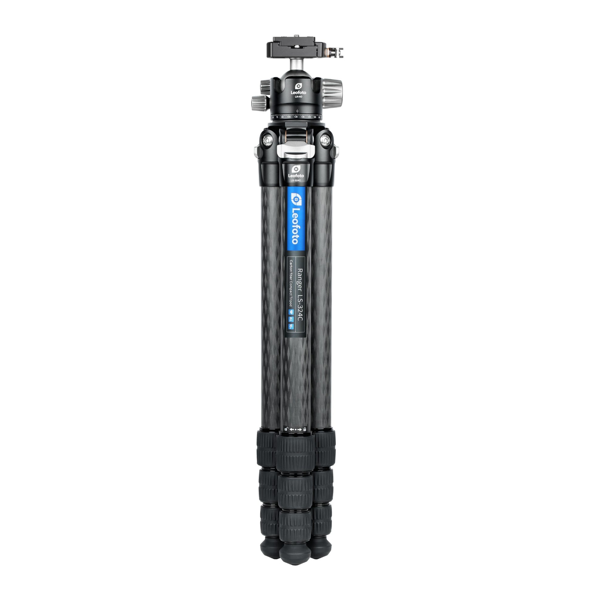 Leofoto LS-324C Ranger Series Tripod in compact design with carbon fiber legs for stability and portability