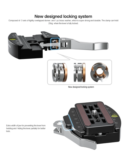 Leofoto Tripod Head with new locking system and adjustable lever for stability and durability