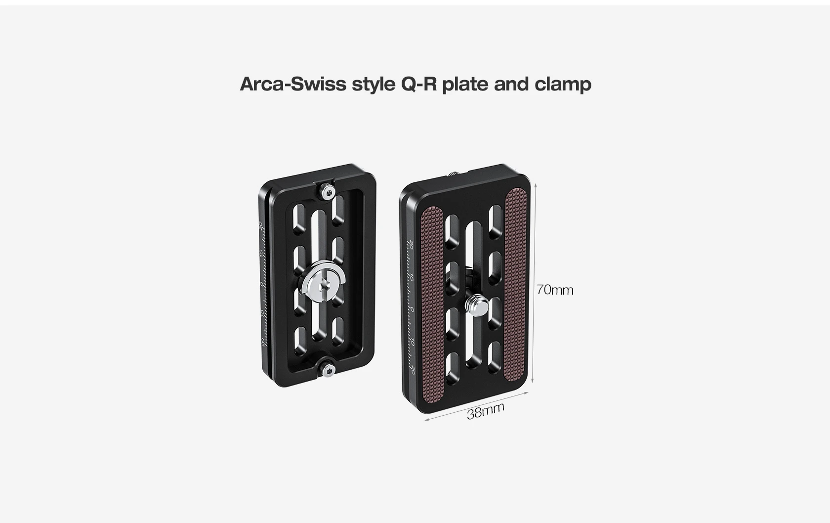 Leofoto Arca-Swiss style Q-R plate and clamp for versatile tripod head mounting