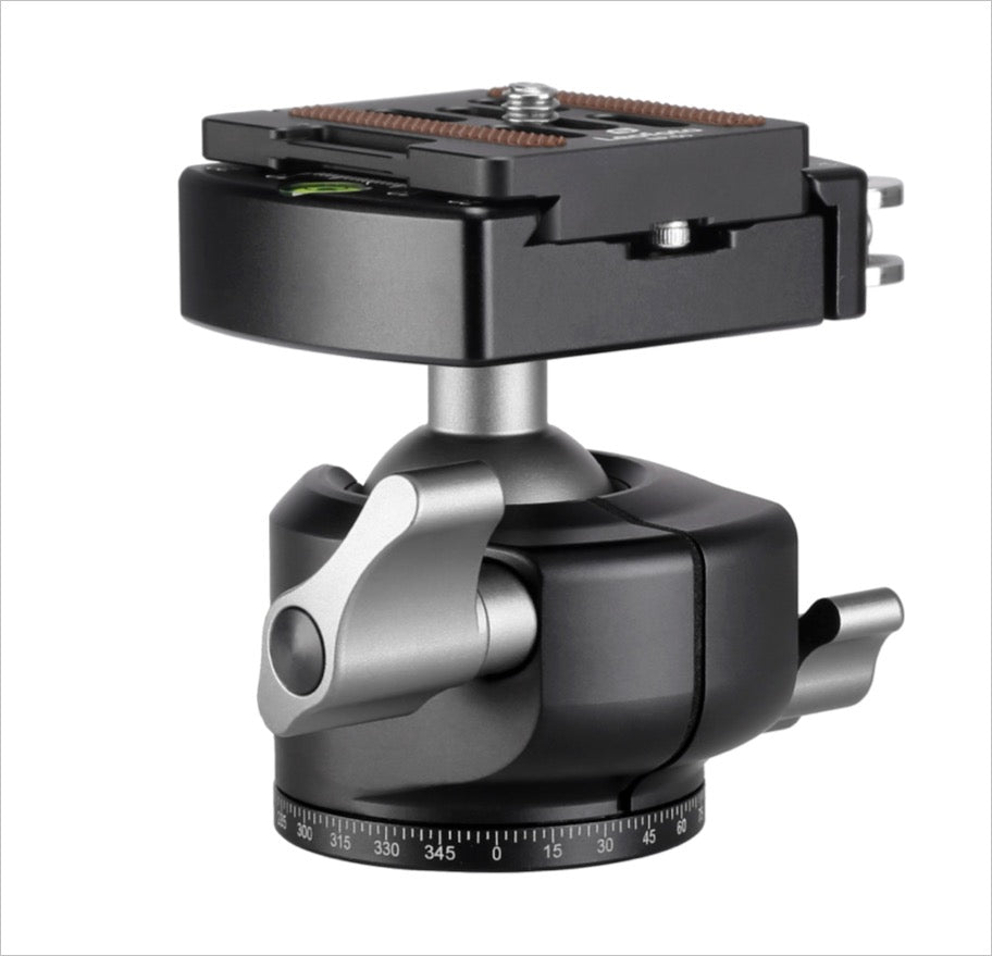 Leofoto Tripod Head with Quick Release Plate for Stable and Smooth Camera Positioning