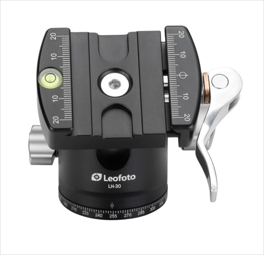 Leofoto LH-30 Tripod Head with precise adjustments and built-in level for stable photography