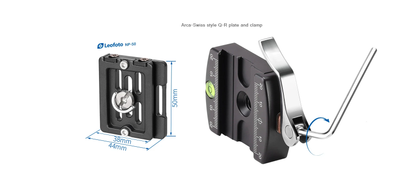 Leofoto Tripod Head with Arca-Swiss Style Quick Release Plate and Clamp for Photographers
