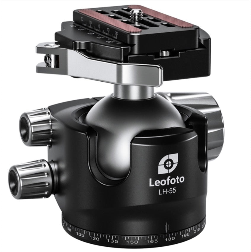 Leofoto LH-55 Tripod Head with Dual Locking Mechanisms for Smooth Camera Movement