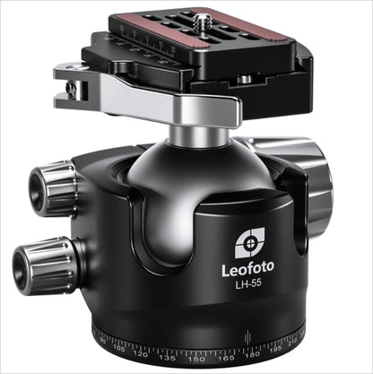 Leofoto LH-55 Tripod Head with Dual Locking Mechanisms for Smooth Camera Movement