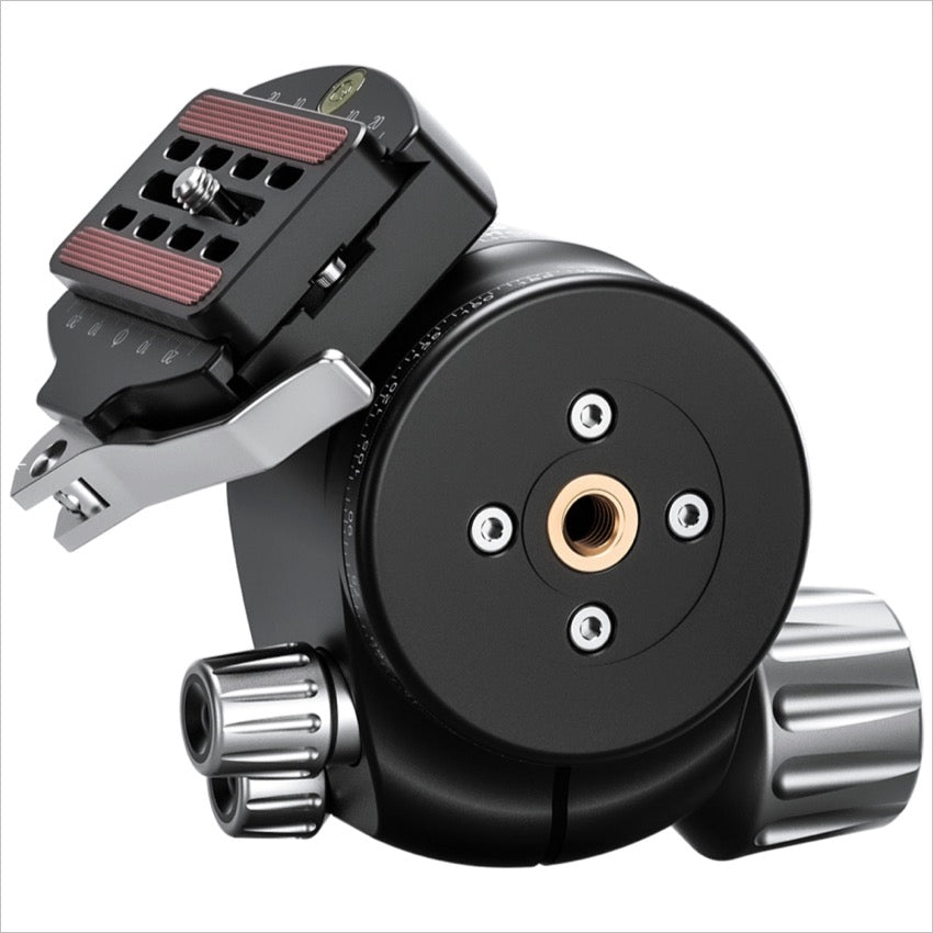 Leofoto Tripod Head with Quick Release Plate and Precision Control for Smooth Camera Movement