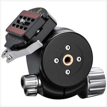 Leofoto Tripod Head with Quick Release Plate and Precision Control for Smooth Camera Movement