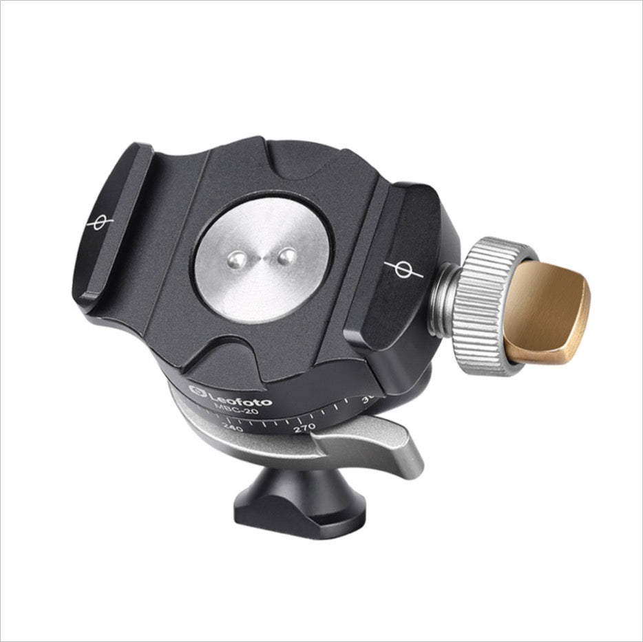Leofoto Tripod Head with Smooth Pan and Tilt Adjustment for Professional Photography