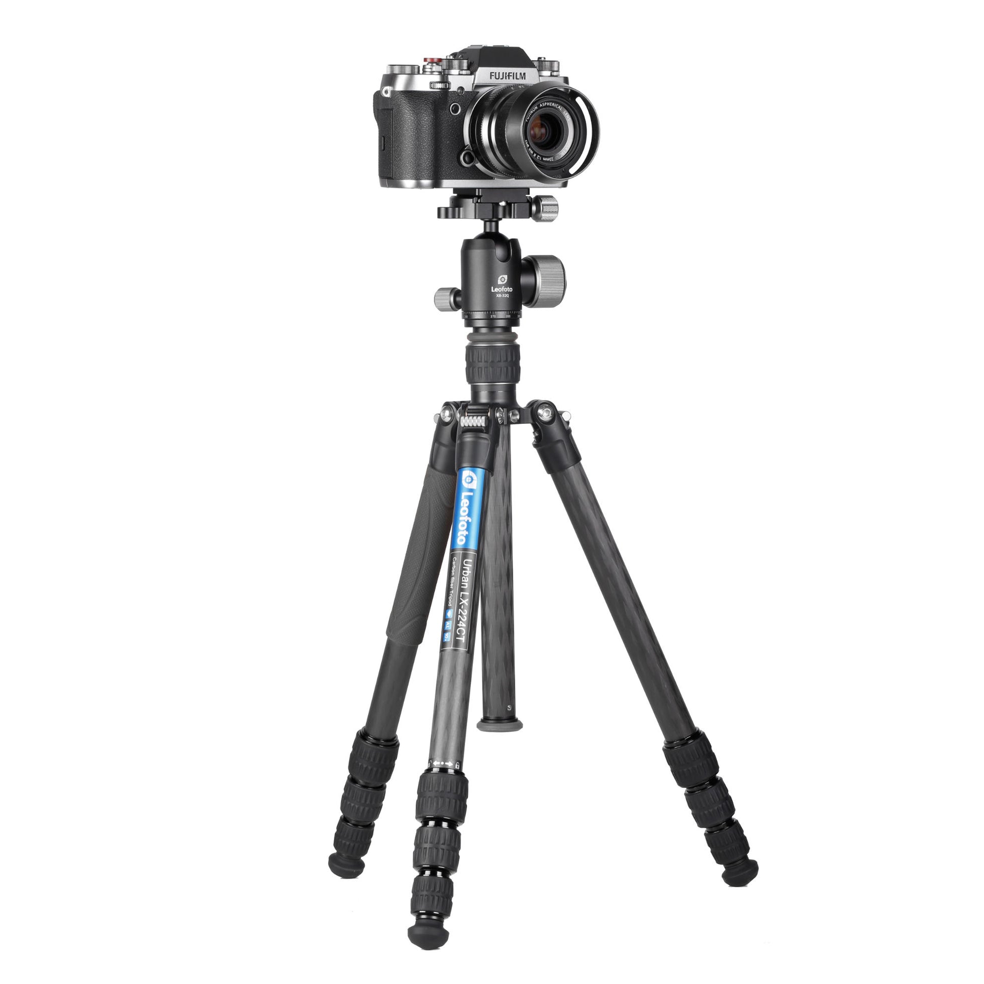 Leofoto tripod with ball head supporting a camera for stable photography and videography
