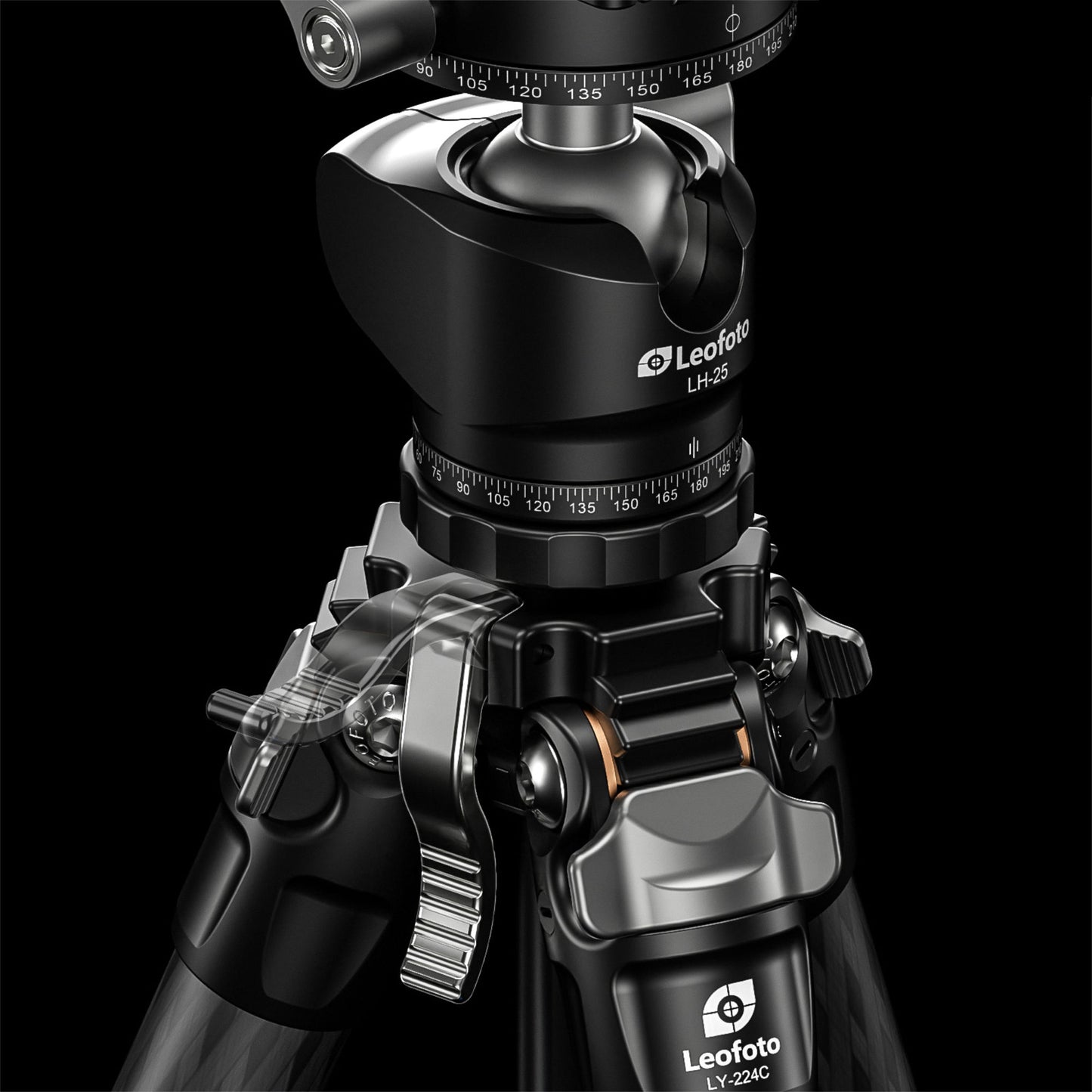 Leofoto tripod with ball head featuring sturdy construction and precise adjustment controls