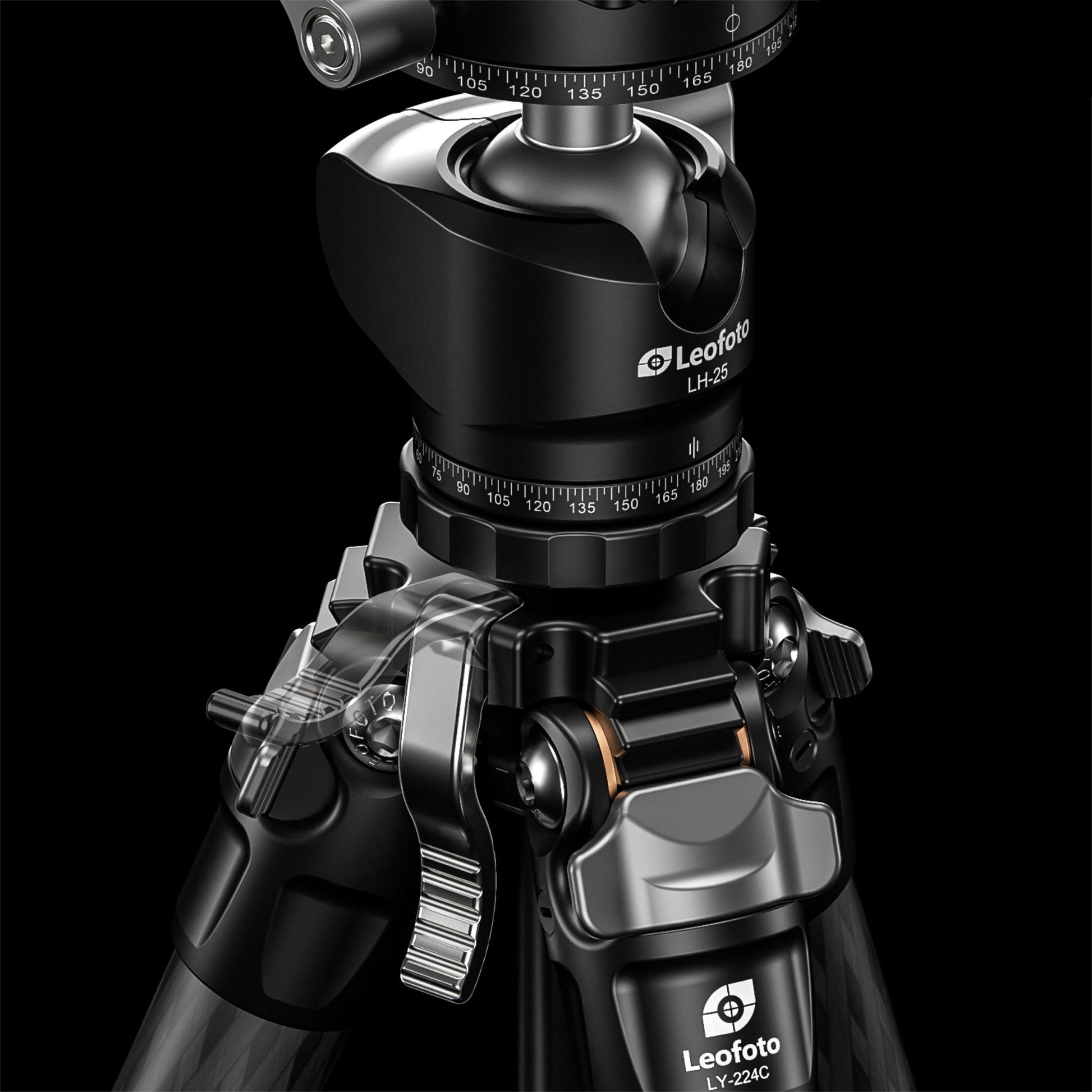 Leofoto tripod with ball head featuring sturdy construction and precise adjustment controls