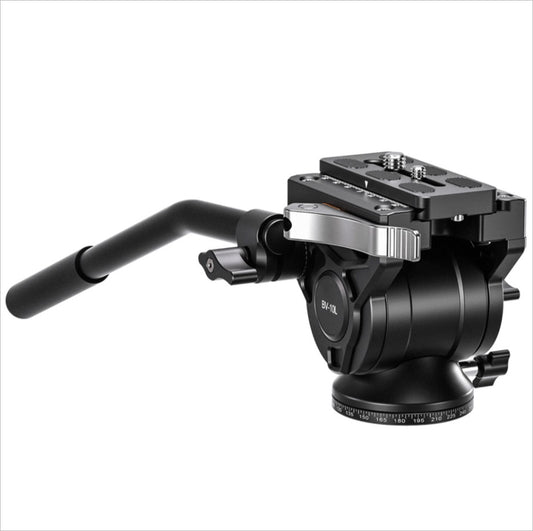 Leofoto video fluid head for tripods with adjustable handle and precision control features