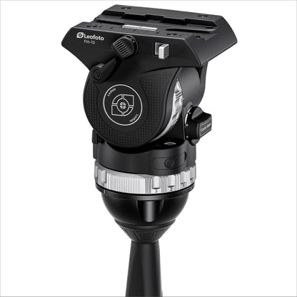 Leofoto FH-10 Video Fluid Head for Tripods with Smooth Panning and Tilt Controls
