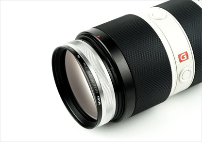 NiSi Close Up Lens attached to a professional camera lens for enhanced macro photography