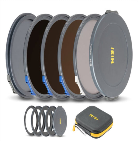 NiSi magnetic filter kit with multiple filters and carrying case for photographers