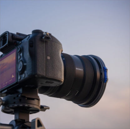 NiSi magnetic filter kit attached to a Sony camera for enhanced photography