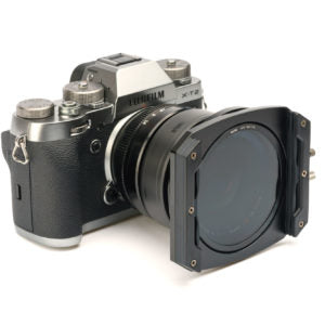 NiSi Square Filter Kit mounted on a Fujifilm X-T2 camera for enhanced photography