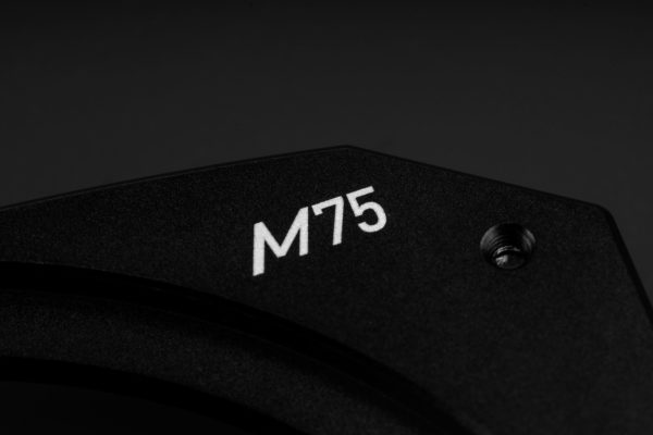 Close-up of NiSi M75 Square Filter Kit attachment showcasing precision engineering and design