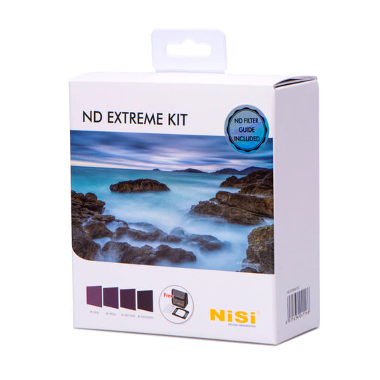 NiSi Square ND Filter Kit packaging featuring a landscape with water and rocks, suitable for photography enthusiasts