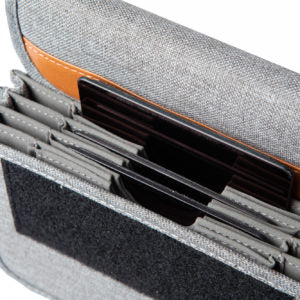 NiSi Square Night Photography Filter Kit neatly organized in a grey fabric carrying case.