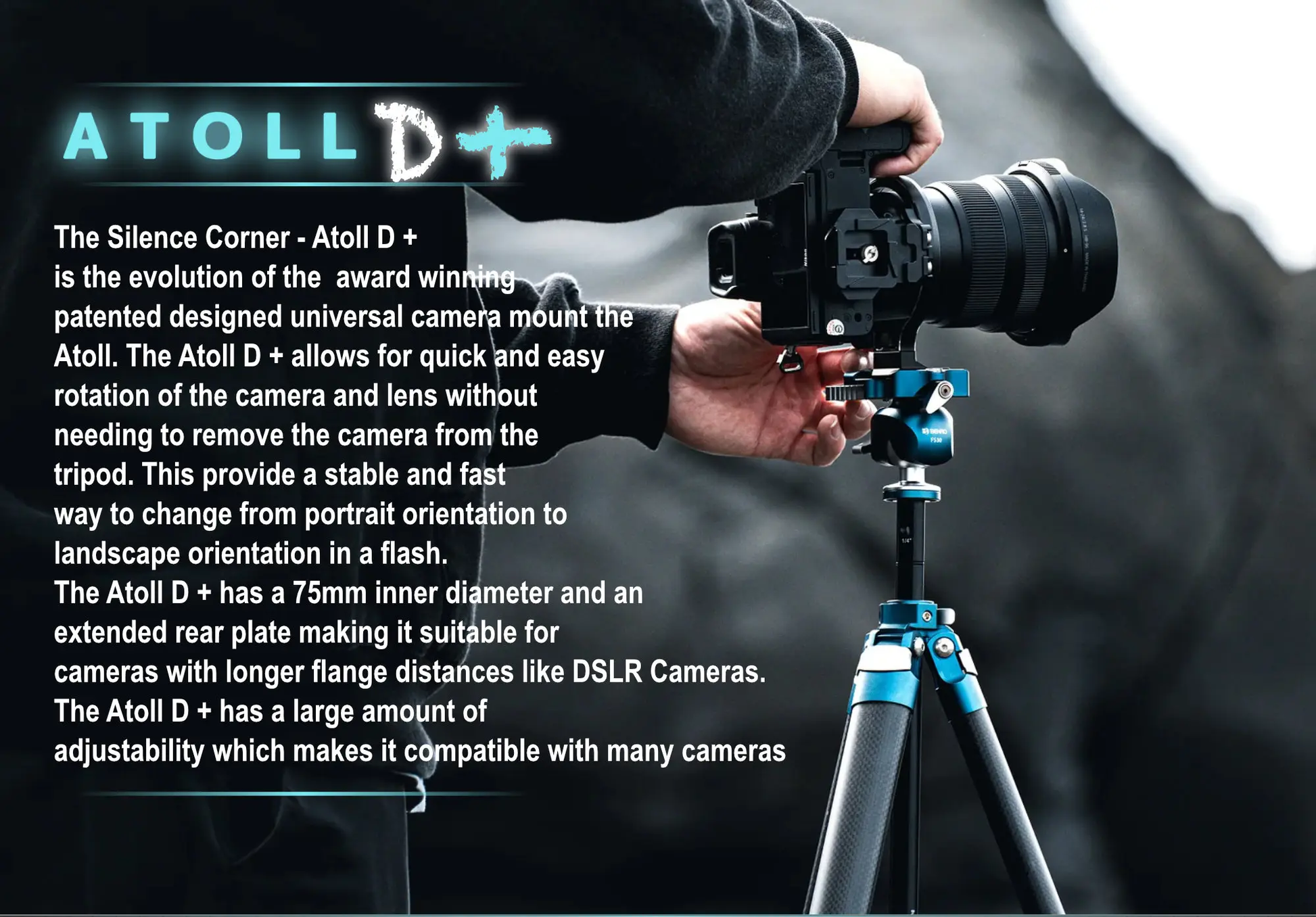Silence Corner Atoll D+ Rotating Collar for Camera Rotation Collar with Adjustable Features for DSLR Cameras