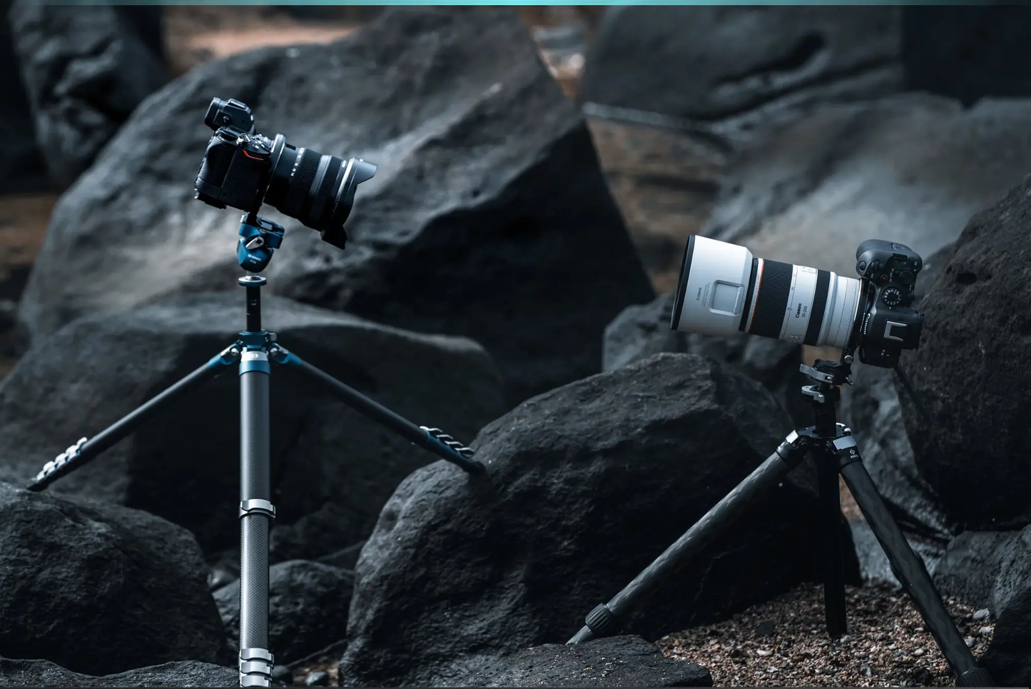 Silence Corner Atoll Camera Rotation Collar mounted on tripods for stable photography